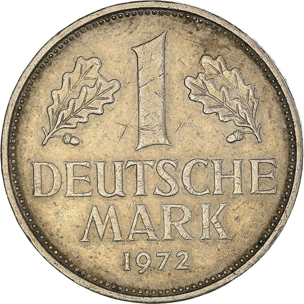 West German 1 Deutsche Mark Coin | KM110 | 1950 - 2001