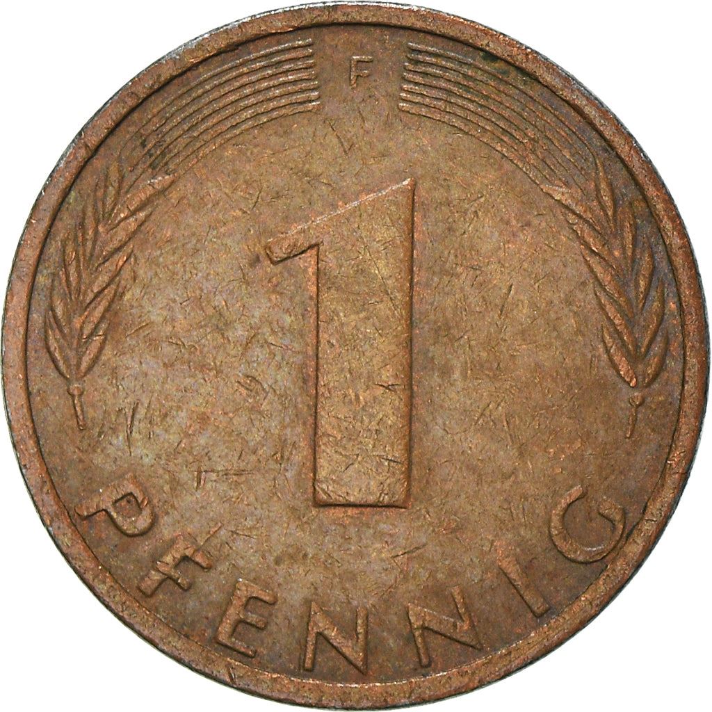 West German 1 Pfennig | KM105 | 1950 - 2001