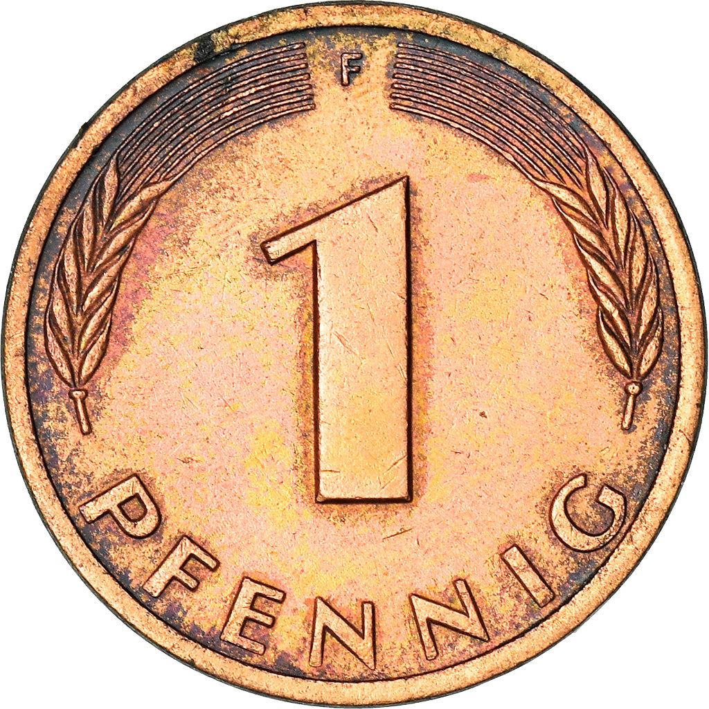 West German 1 Pfennig | KM105 | 1950 - 2001