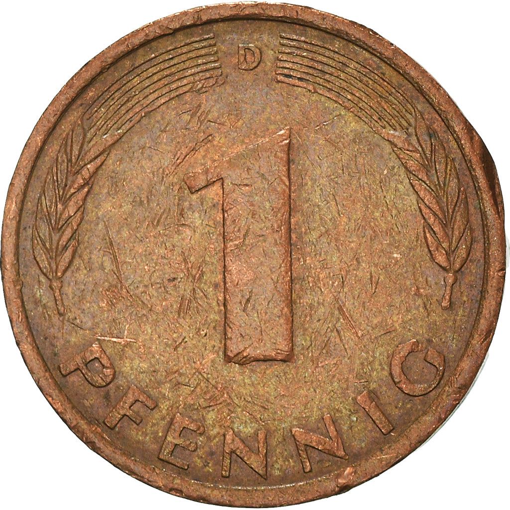 West German 1 Pfennig | KM105 | 1950 - 2001