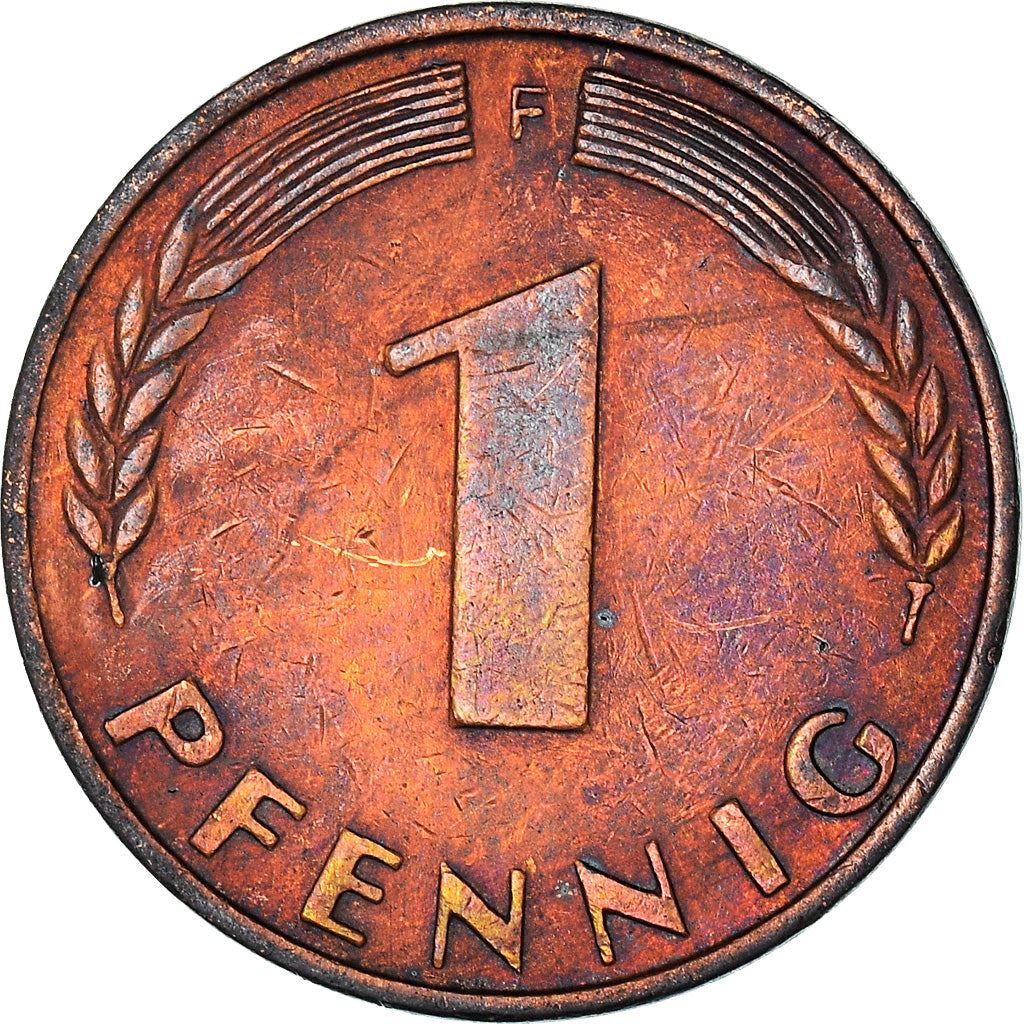 West German 1 Pfennig | KM105 | 1950 - 2001