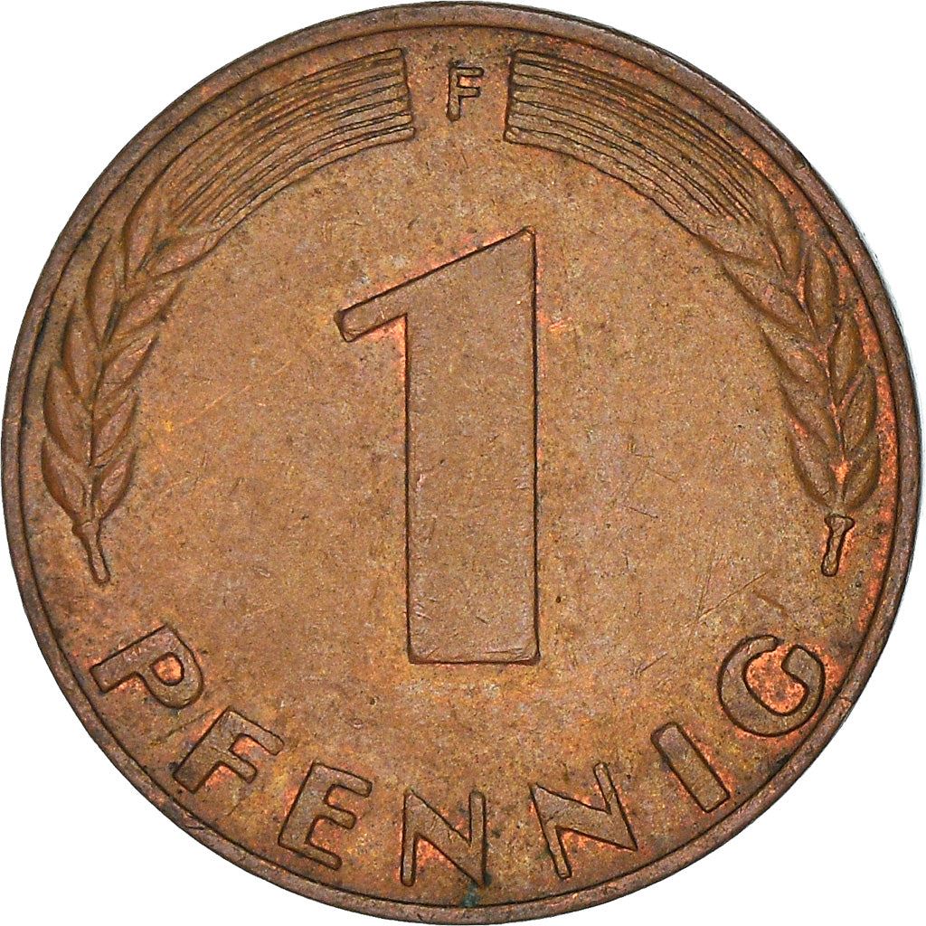 West German 1 Pfennig | KM105 | 1950 - 2001