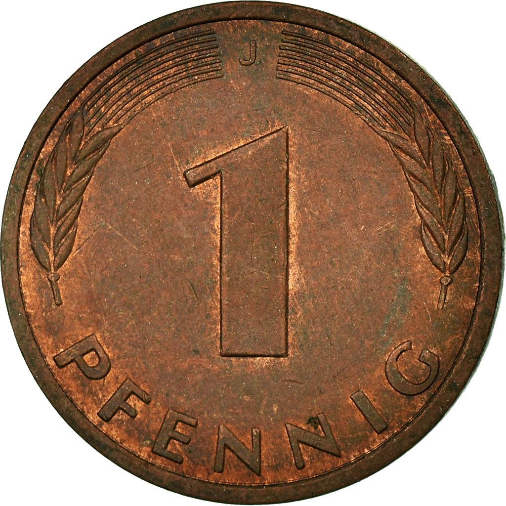 West German 1 Pfennig | KM105 | 1950 - 2001