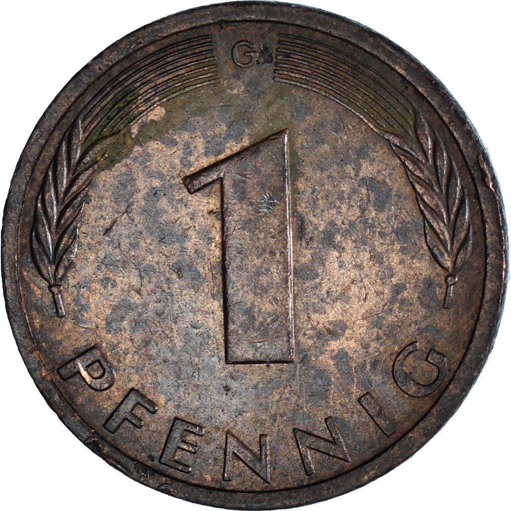 West German 1 Pfennig | KM105 | 1950 - 2001