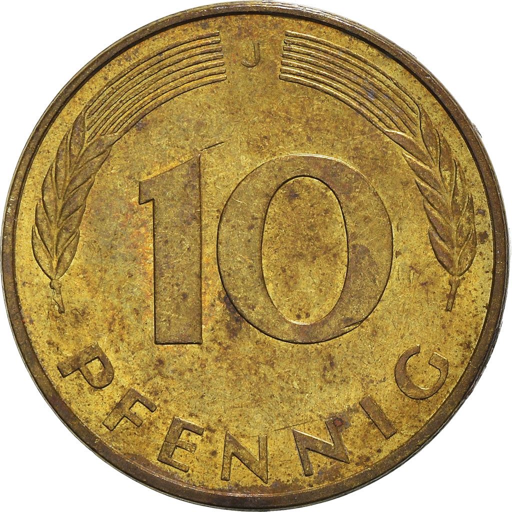 West German 10 Pfennig | KM108 | 1950 - 2001