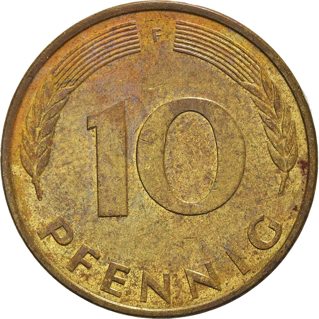 West German 10 Pfennig | KM108 | 1950 - 2001