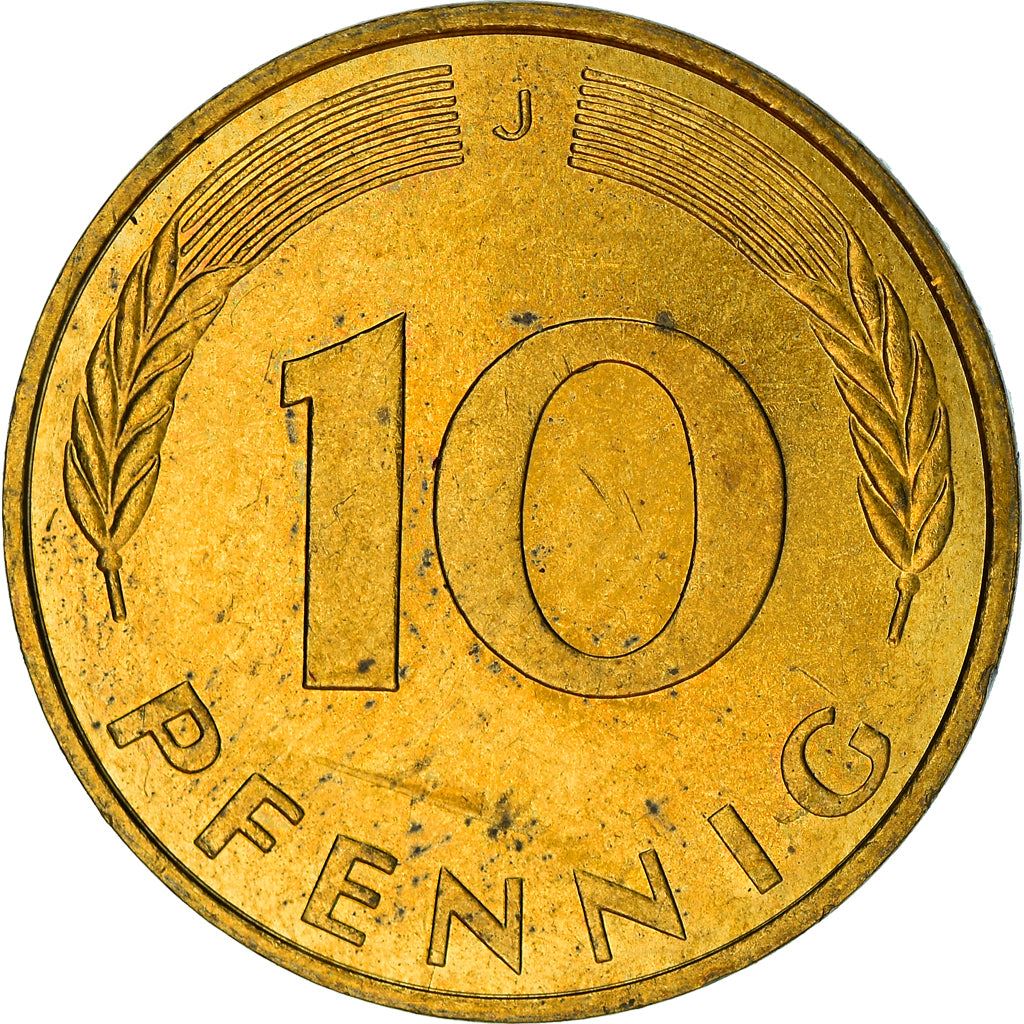 West German 10 Pfennig | KM108 | 1950 - 2001