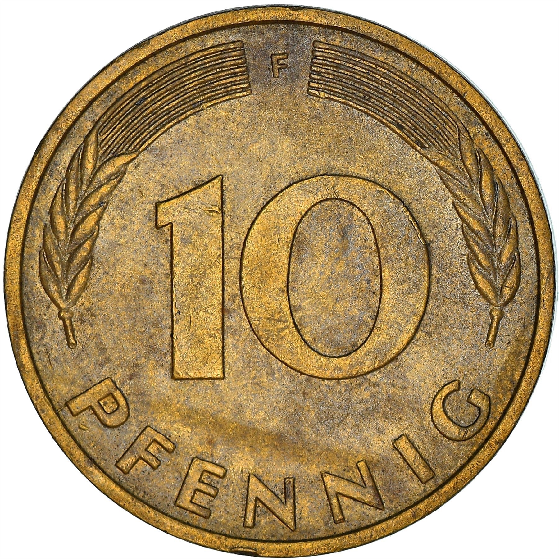 West German 10 Pfennig | KM108 | 1950 - 2001