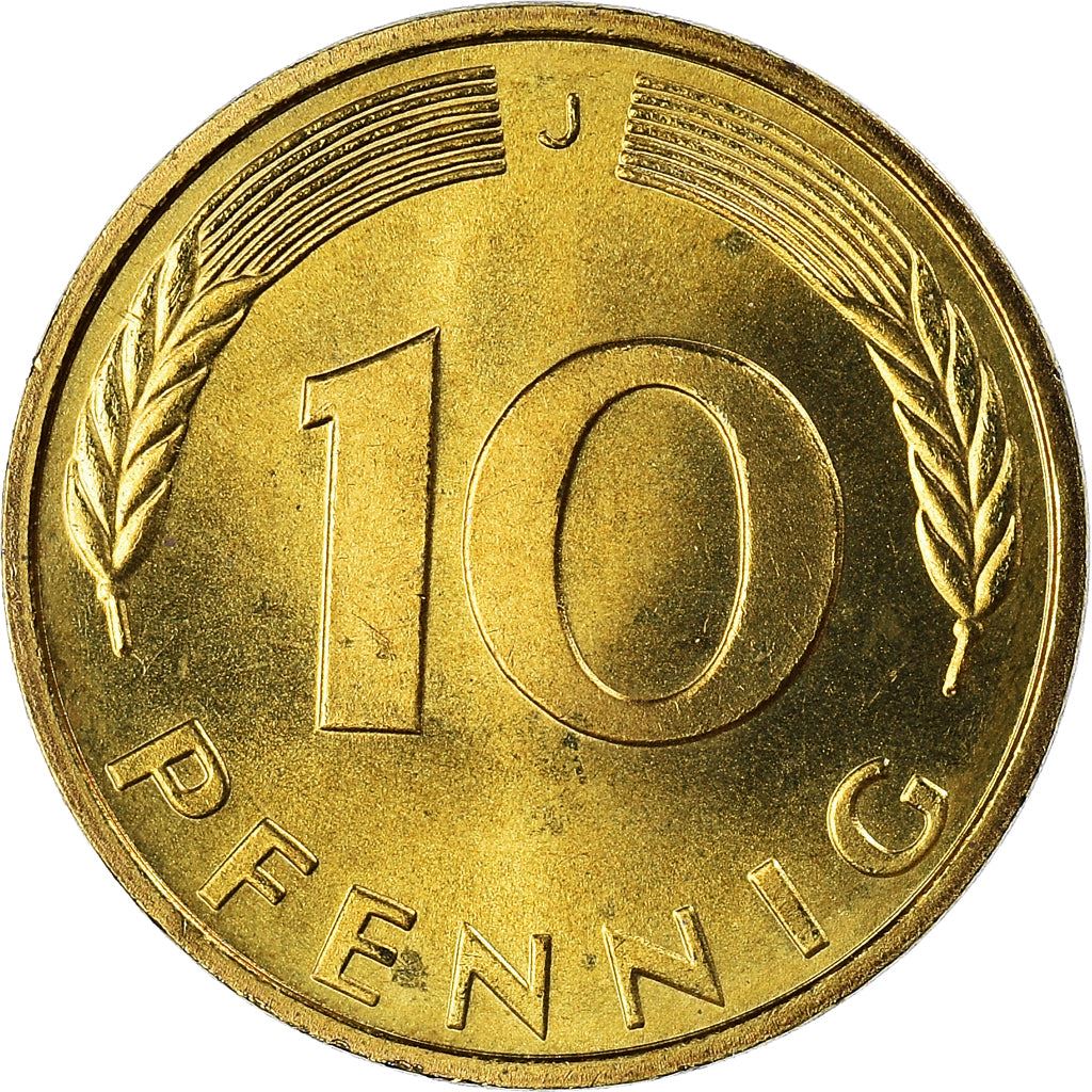 West German 10 Pfennig | KM108 | 1950 - 2001