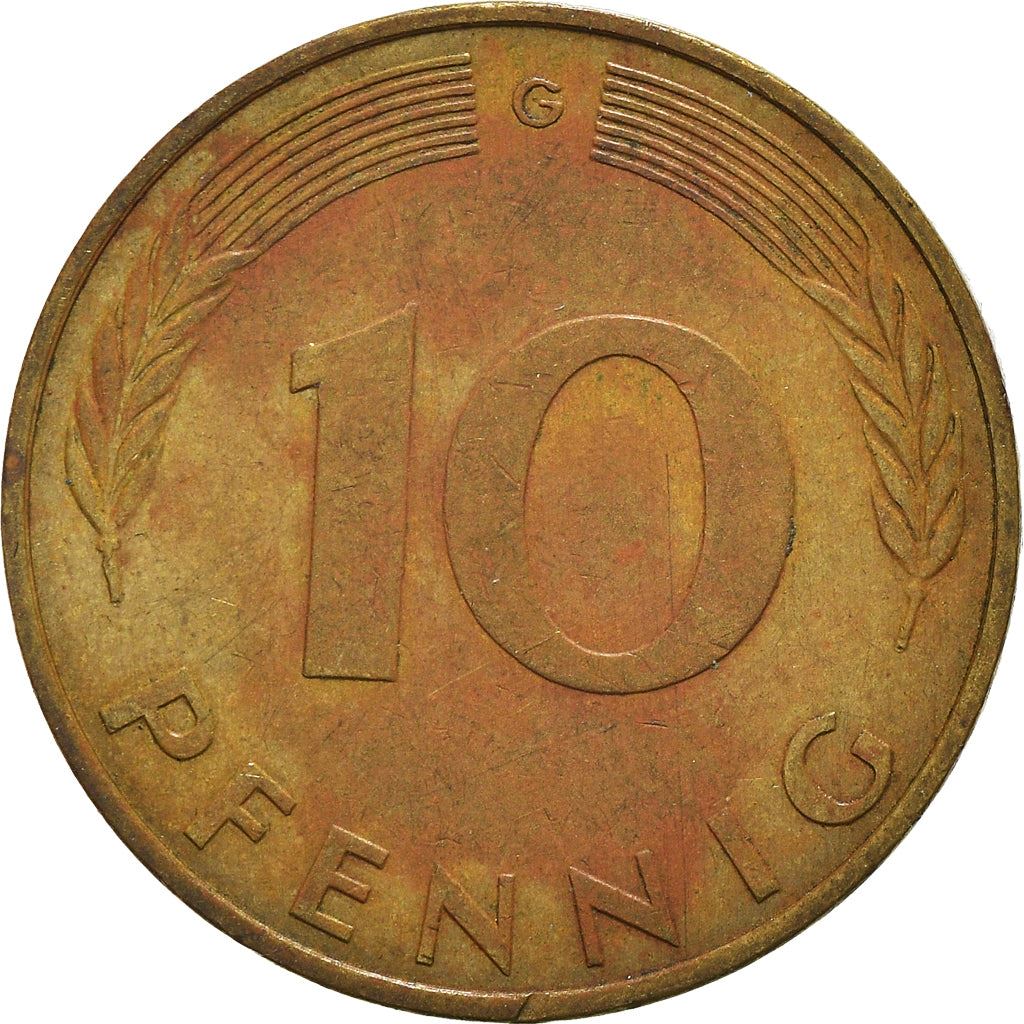 West German 10 Pfennig | KM108 | 1950 - 2001