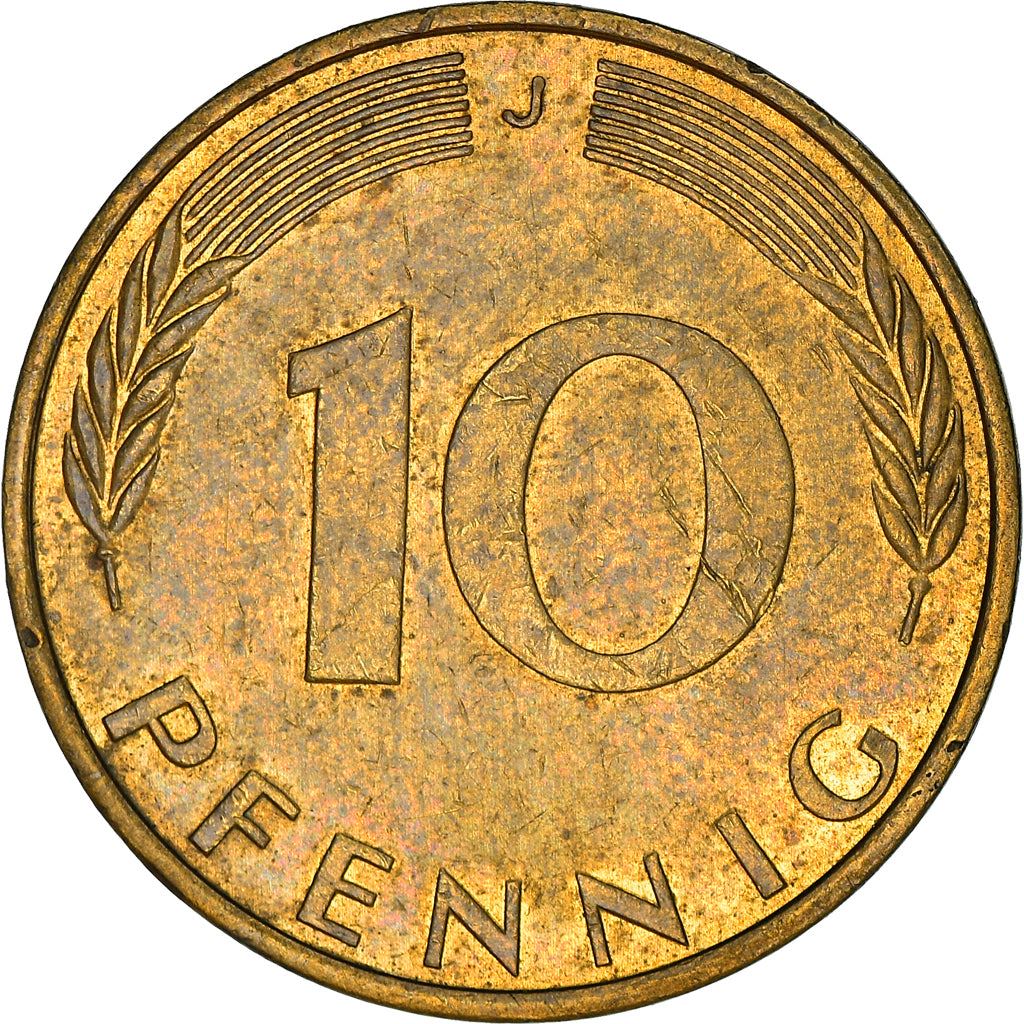 West German 10 Pfennig | KM108 | 1950 - 2001