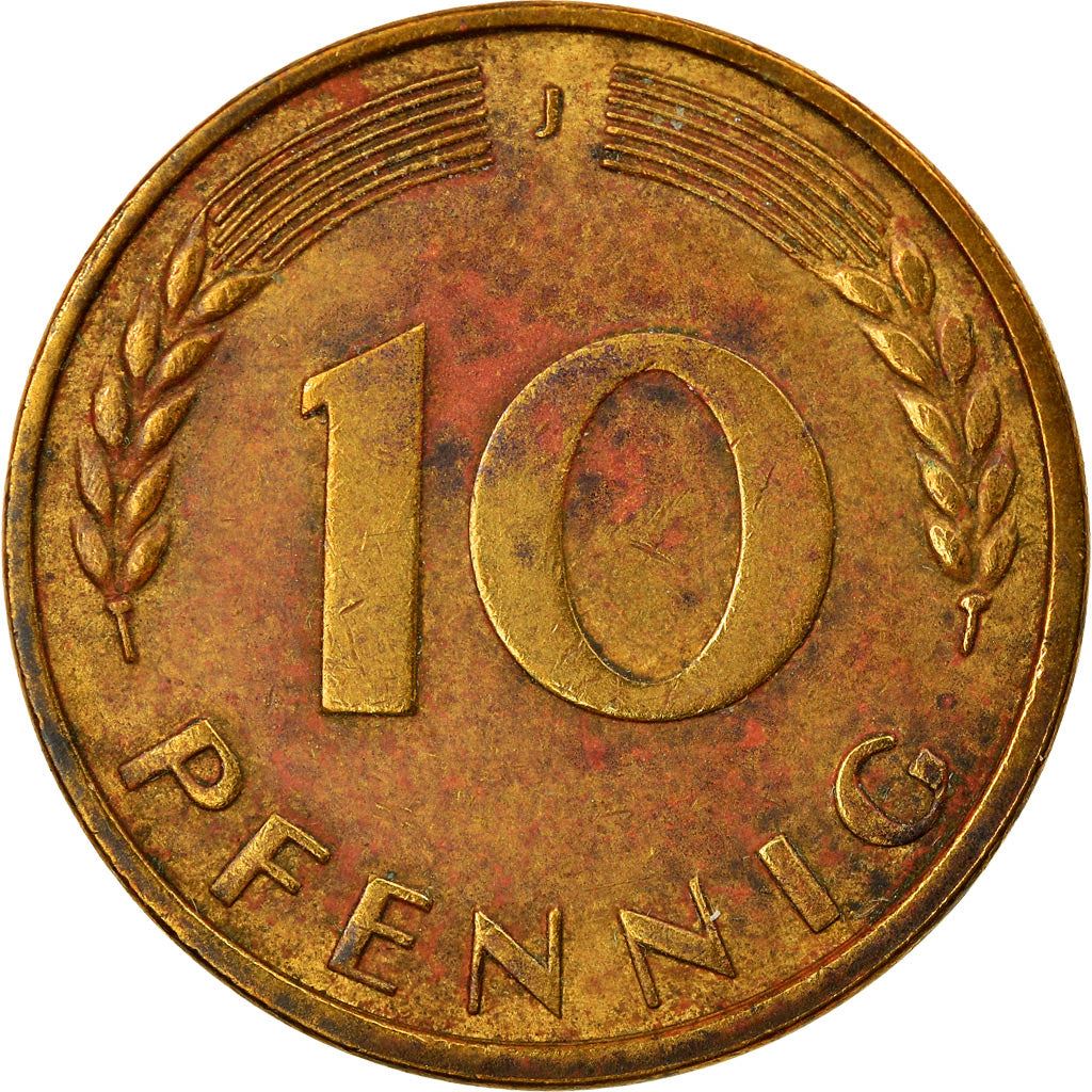 West German 10 Pfennig | KM108 | 1950 - 2001