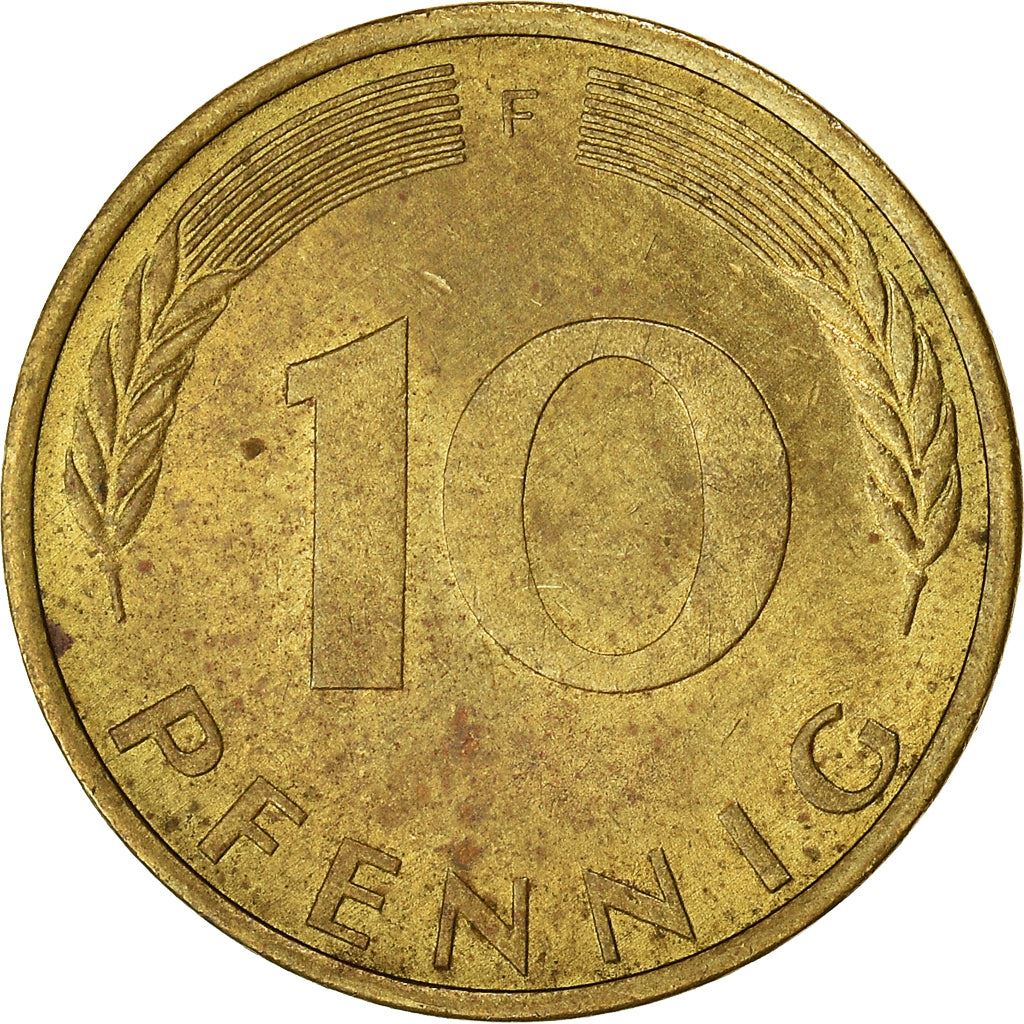 West German 10 Pfennig | KM108 | 1950 - 2001