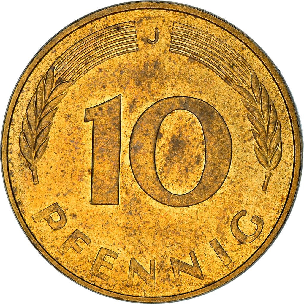 West German 10 Pfennig | KM108 | 1950 - 2001