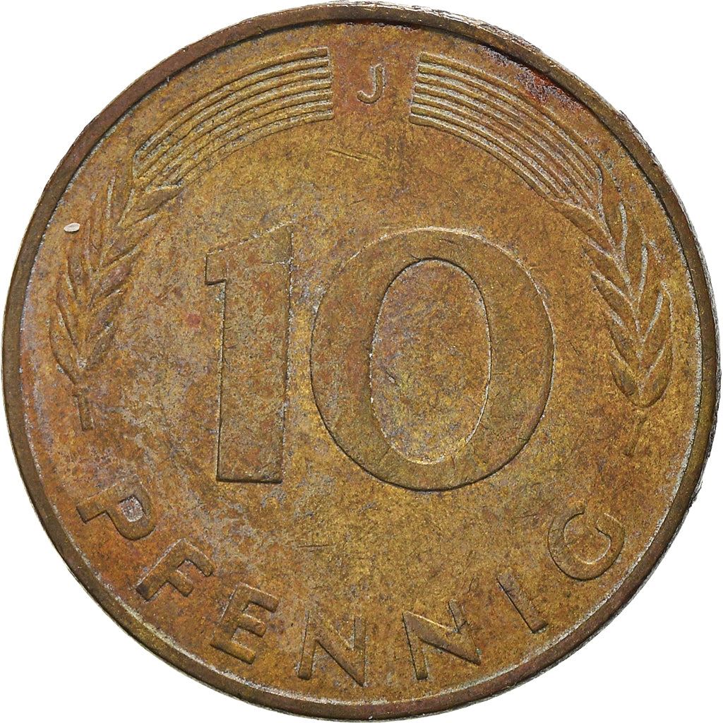 West German 10 Pfennig | KM108 | 1950 - 2001