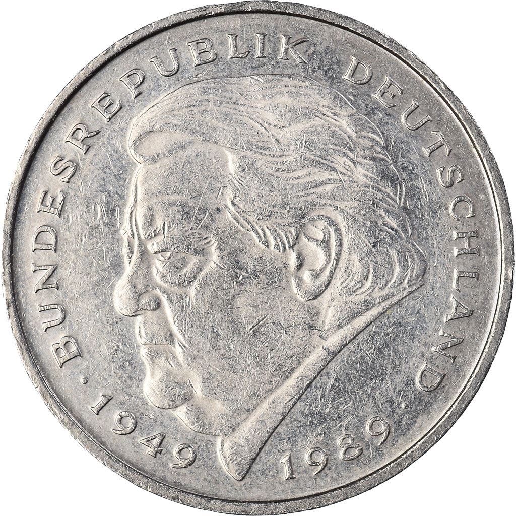 West German 2 Deutsche Mark Coin | Kurt Schumacher | KM149 | 1979 - 1993