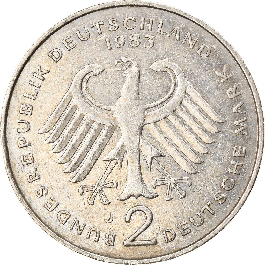 West German 2 Deutsche Mark Coin | Kurt Schumacher | KM149 | 1979 - 1993