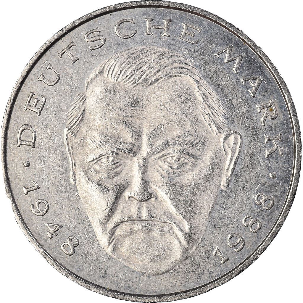 West German 2 Deutsche Mark Coin | Kurt Schumacher | KM149 | 1979 - 1993