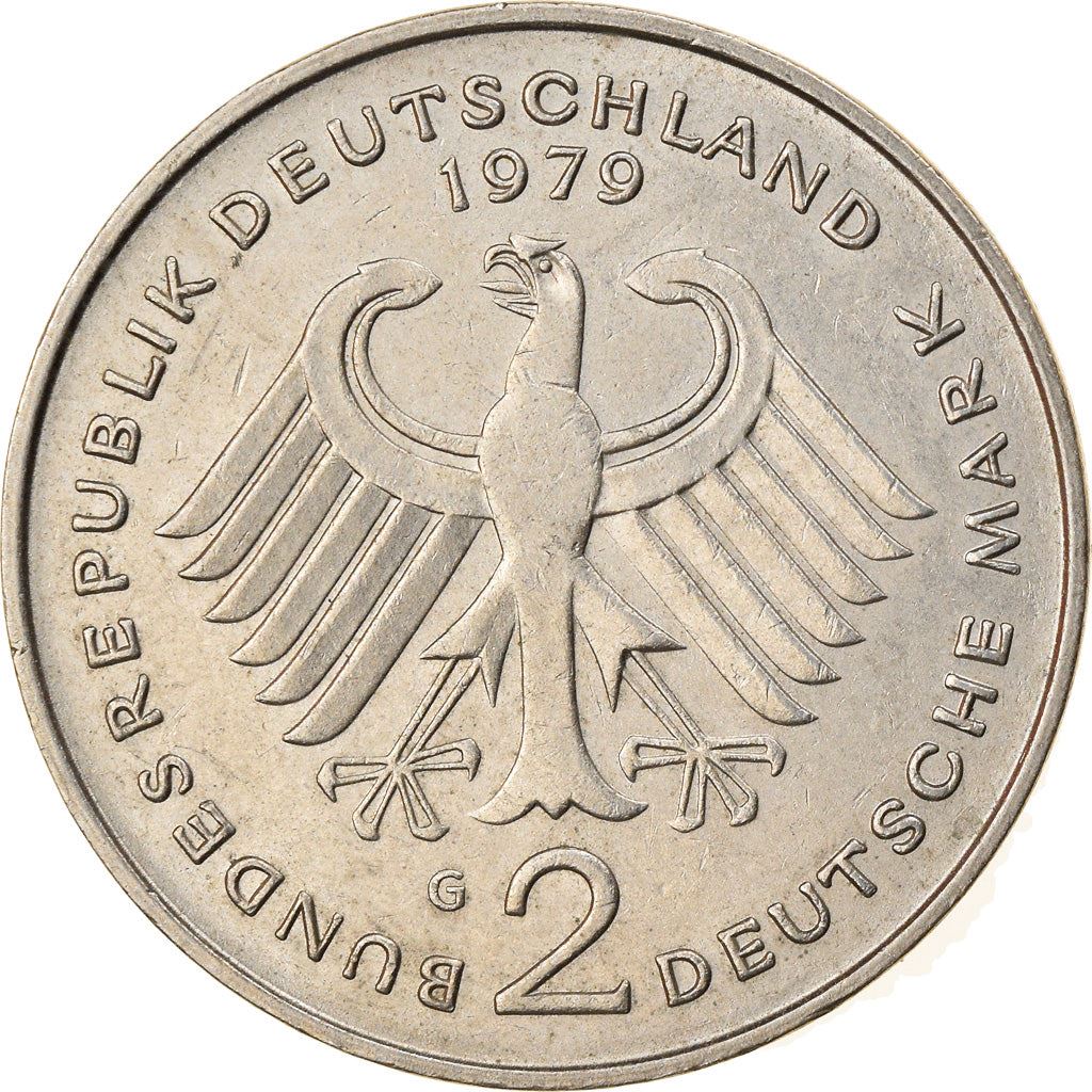 West German 2 Deutsche Mark Coin | Kurt Schumacher | KM149 | 1979 - 1993