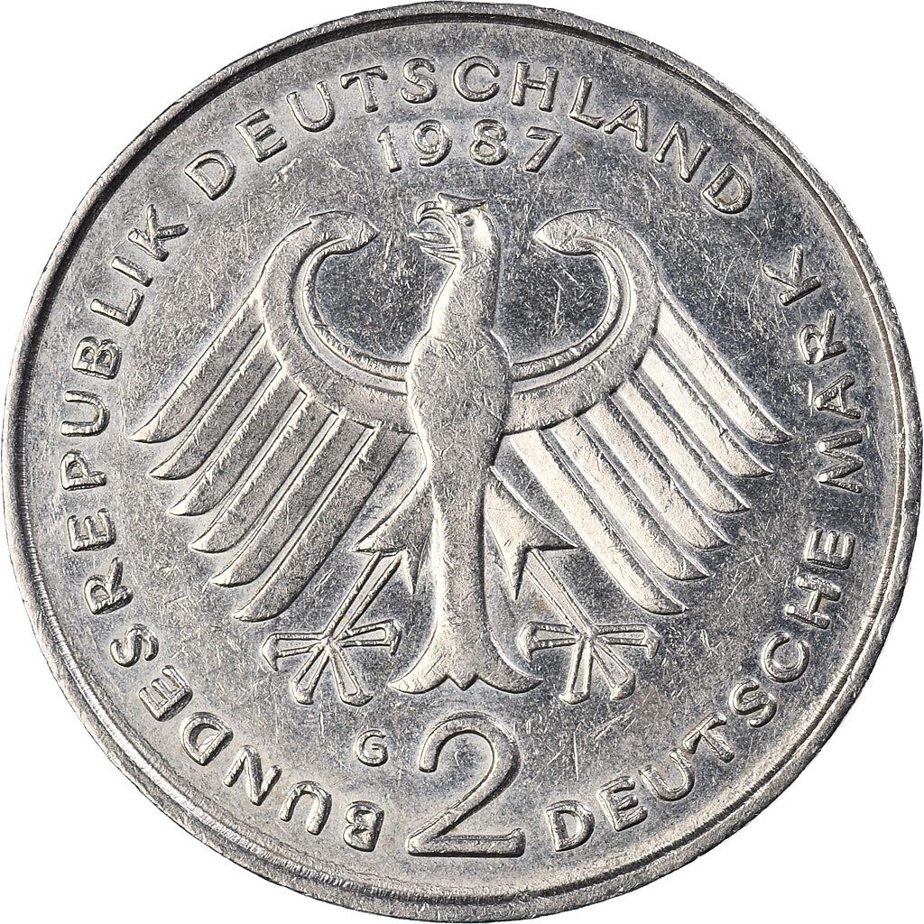 West German 2 Deutsche Mark Coin | Kurt Schumacher | KM149 | 1979 - 1993