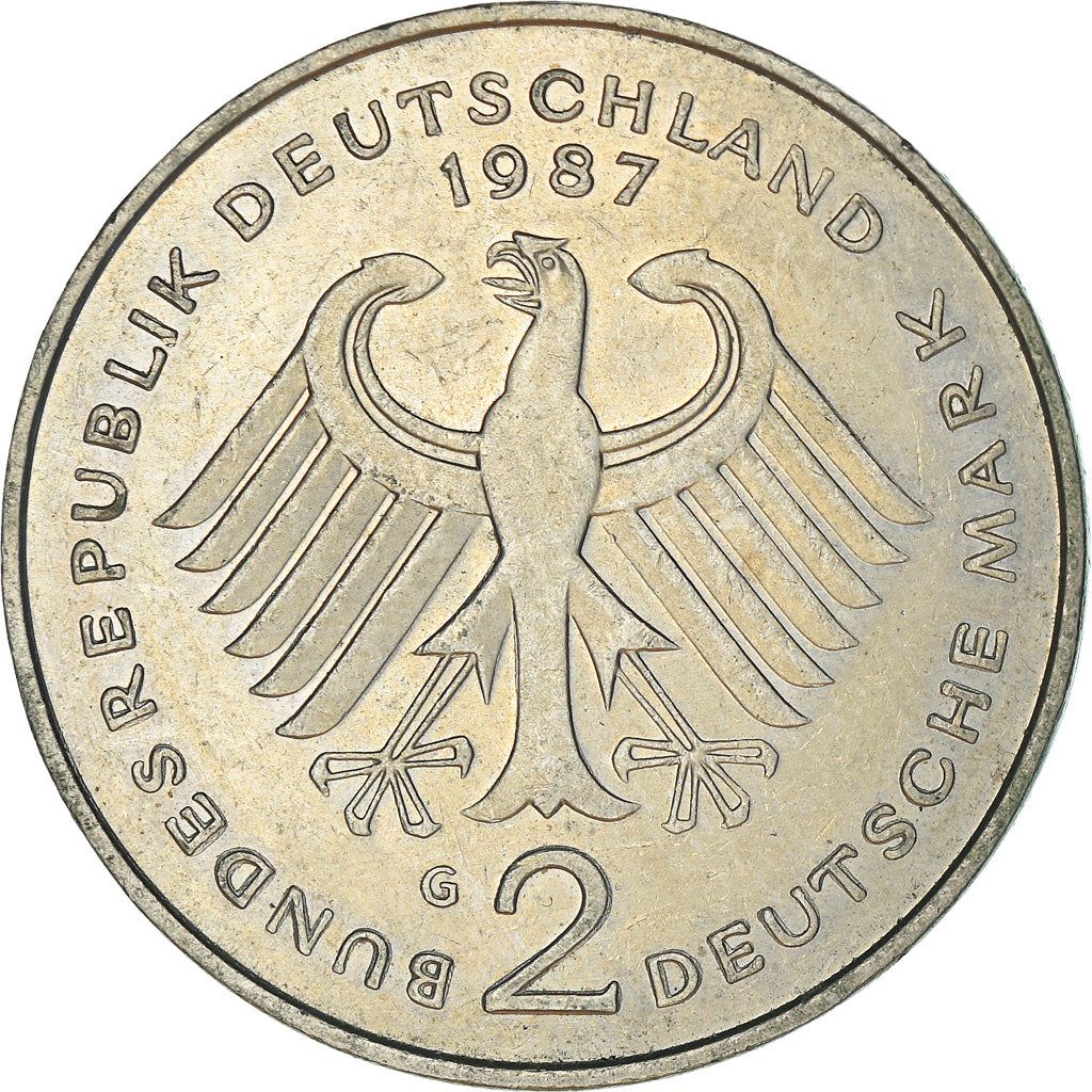 West German 2 Deutsche Mark Coin | Kurt Schumacher | KM149 | 1979 - 1993