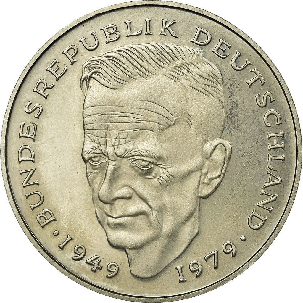 West German 2 Deutsche Mark Coin | Kurt Schumacher | KM149 | 1979 - 1993