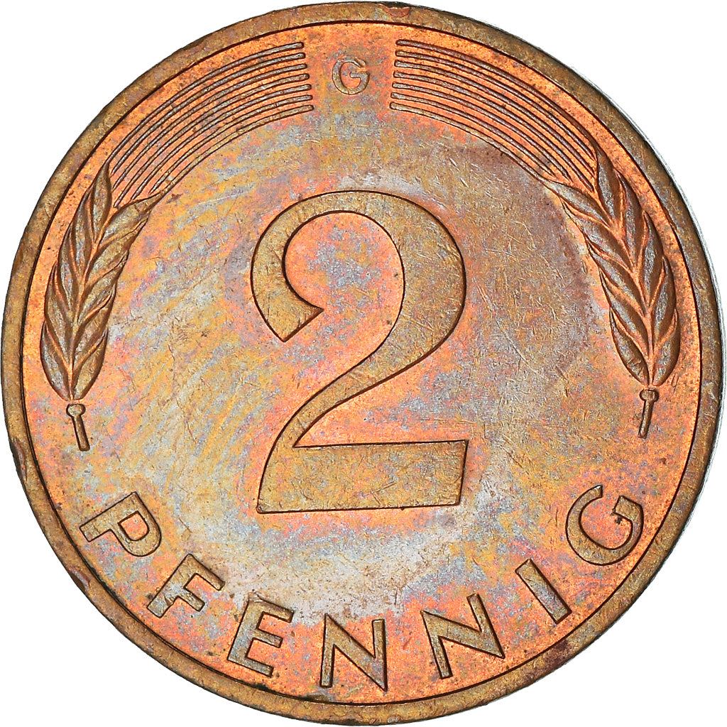 West German 2 Pfennig magnetic | KM106a | 1967 - 2001