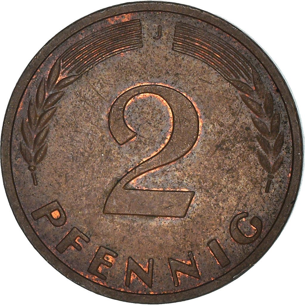 West German 2 Pfennig magnetic | KM106a | 1967 - 2001