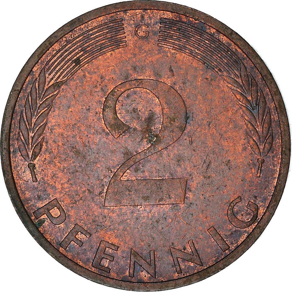 West German 2 Pfennig magnetic | KM106a | 1967 - 2001