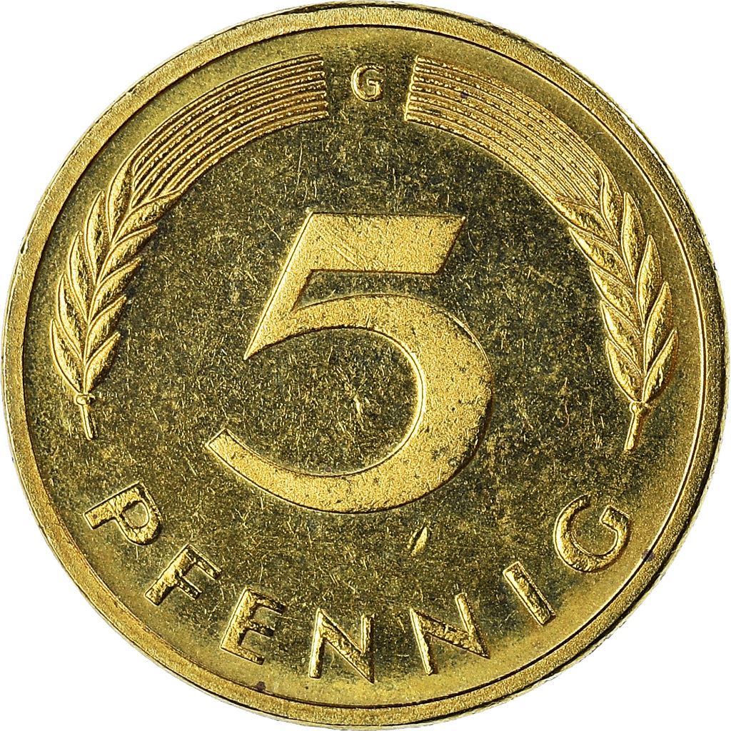 West German 5 Pfennig | KM107 | 1950 - 2001