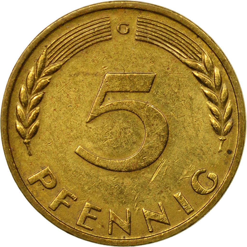 West German 5 Pfennig | KM107 | 1950 - 2001