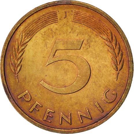 West German 5 Pfennig | KM107 | 1950 - 2001