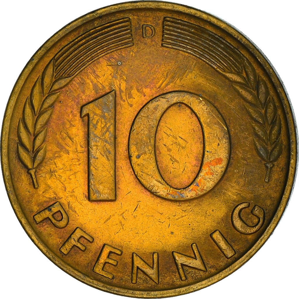 West Germany 10 Pfennig | 100 Coins | Bundesrepublik Deutschland | KM108 | 1950 - 2001