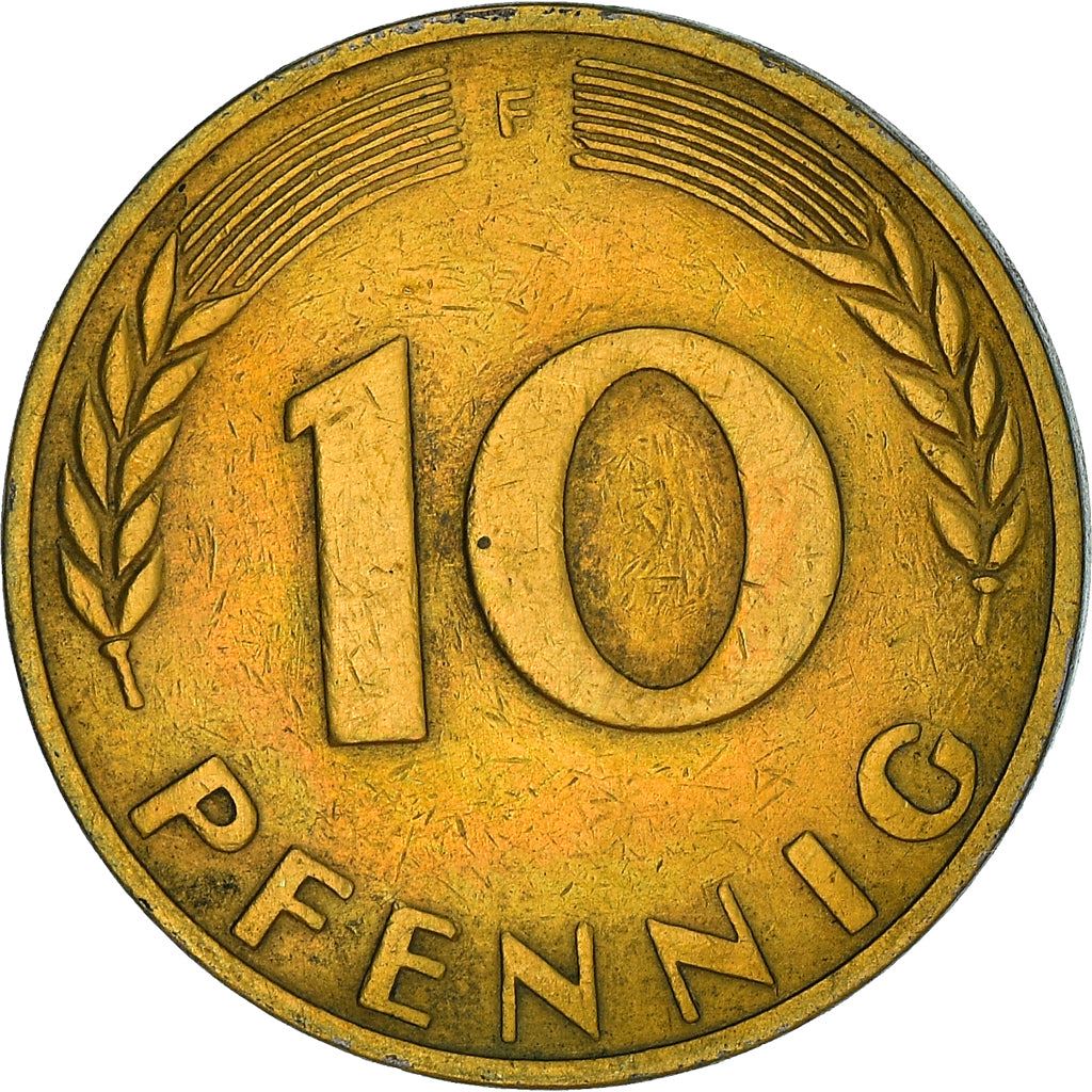 West Germany 10 Pfennig | 100 Coins | Bundesrepublik Deutschland | KM108 | 1950 - 2001