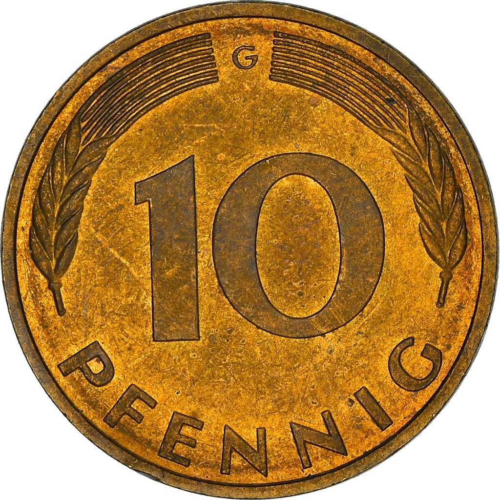 West Germany 10 Pfennig | 100 Coins | Bundesrepublik Deutschland | KM108 | 1950 - 2001