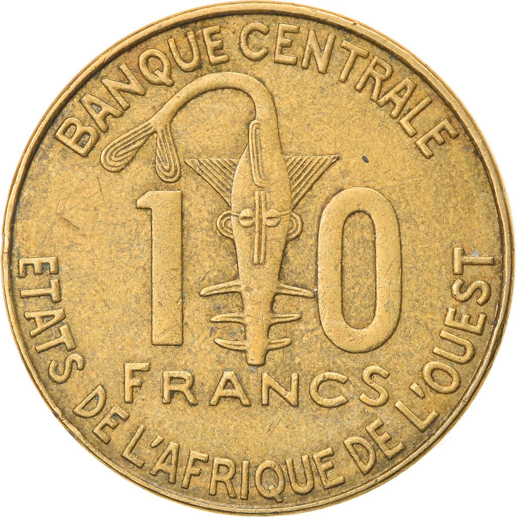 Western African States | 10 Francs Coin | Sawfish | Pitcher Pump | KM10 | 1981 - 2021