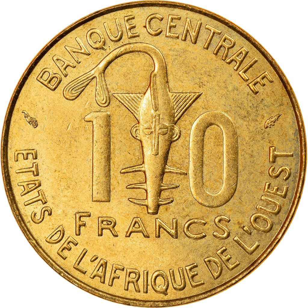 Western African States | 10 Francs Coin | Sawfish | Pitcher Pump | KM10 | 1981 - 2021