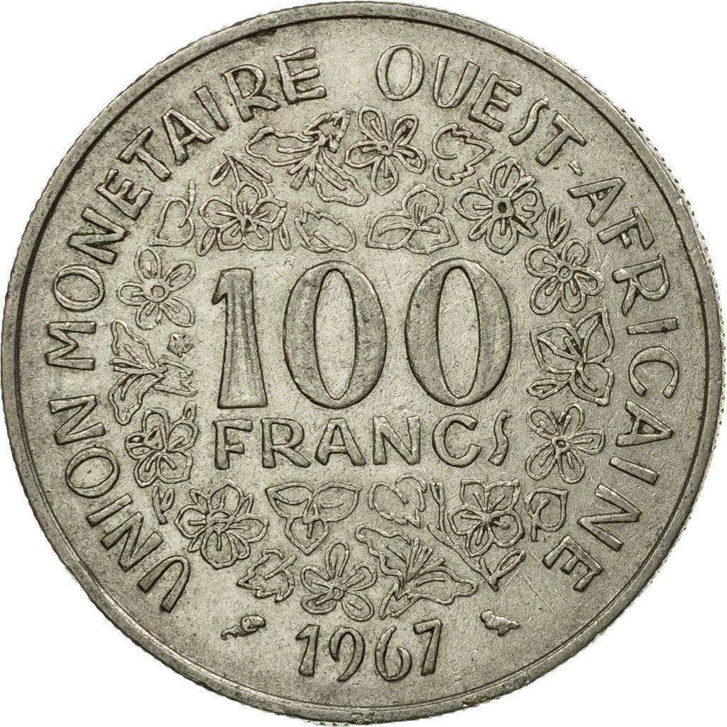 Western African States | 100 Francs Coin | Sawfish | Flowers | KM4 | 1967 - 2009