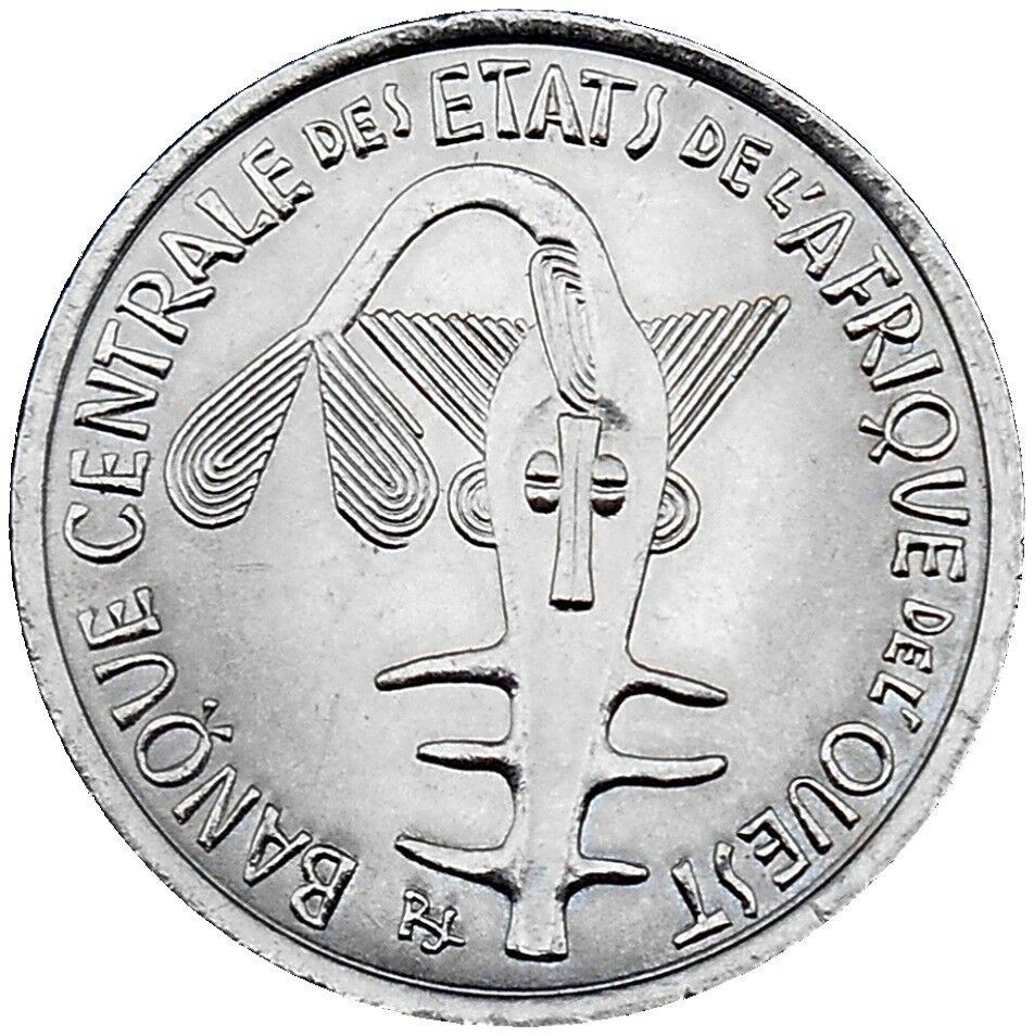 Western African States | 100 Francs Coin | Sawfish | Flowers | KM4 | 1967 - 2009