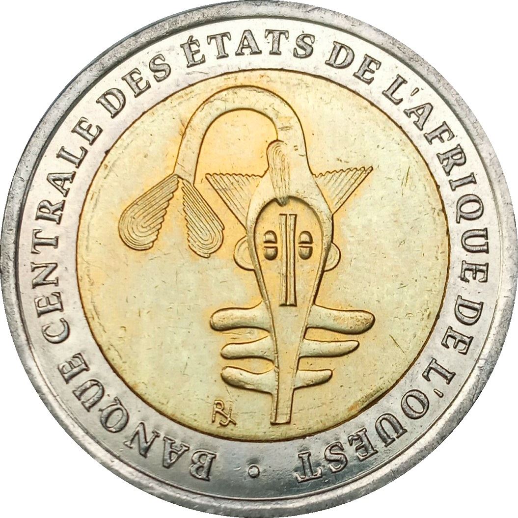 Western African States | 200 Francs Coin | Swfish | Banana | Corn | KM14 | 2003 - 2018