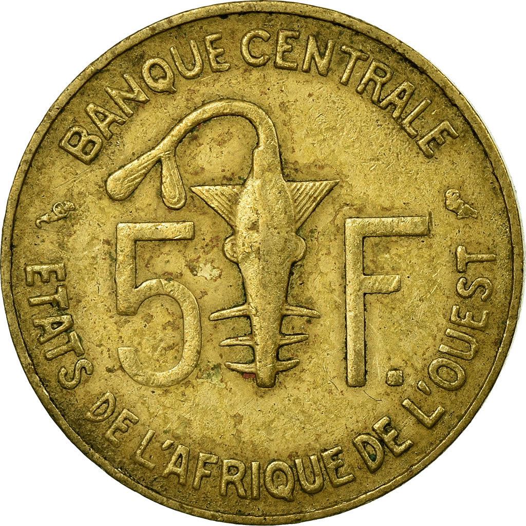 Western African States | 5 Francs Coin | Sawfish | Gazelle | KM2a | 1965 - 2020