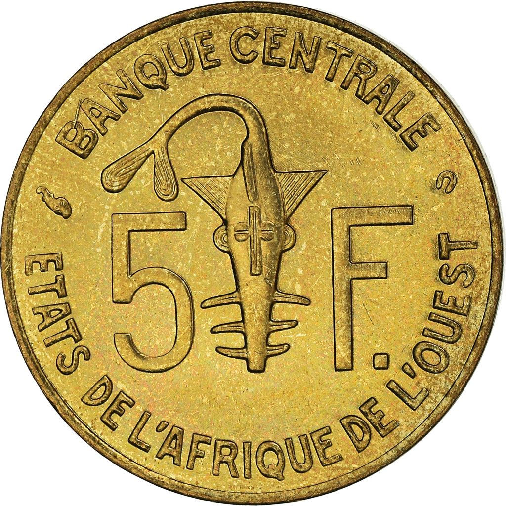 Western African States | 5 Francs Coin | Sawfish | Gazelle | KM2a | 1965 - 2020