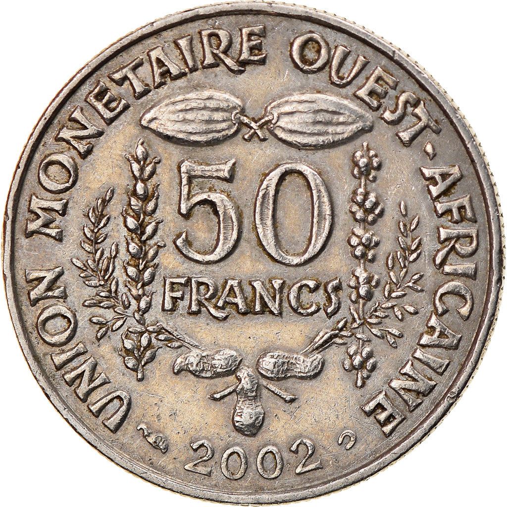 Western African States | 50 Francs Coin | Sawfish | Beans | Grain | Nuts | KM6 | 1972 - 2011