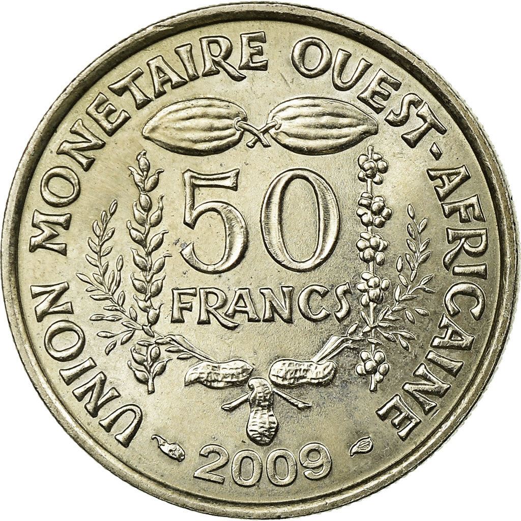 Western African States | 50 Francs Coin | Sawfish | Beans | Grain | Nuts | KM6 | 1972 - 2011