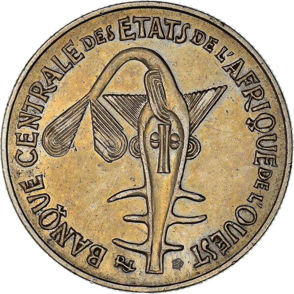 Western African States | 50 Francs Coin | Sawfish | Beans | Grain | Nuts | KM6 | 1972 - 2011