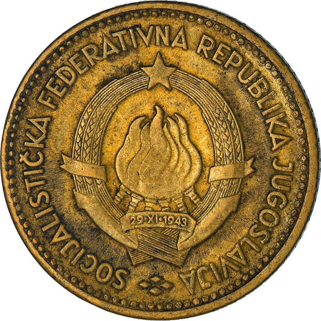 Yugoslavia 10 Dinara Coin | Flame | Star | Wheat | KM39 | 1963