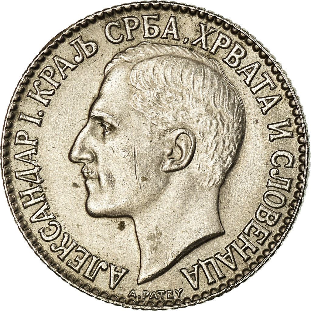 Yugoslavia 2 Dinara Coin | Aleksandar I | Flame | Star | Crown | KM6 | 1925