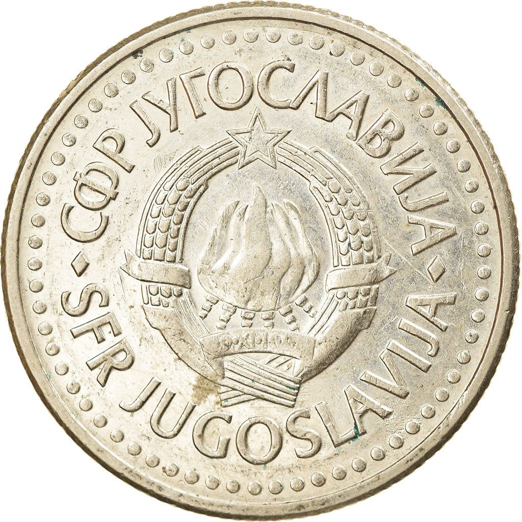 Yugoslavia Coin | 2 Dinara | Flame | Stars | KM143 | 1990 - 1992