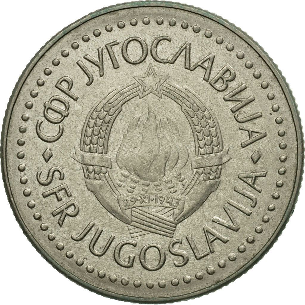 Yugoslavia Coin | 20 Dinara | Flame | Stars | KM112 | 1985 - 1987