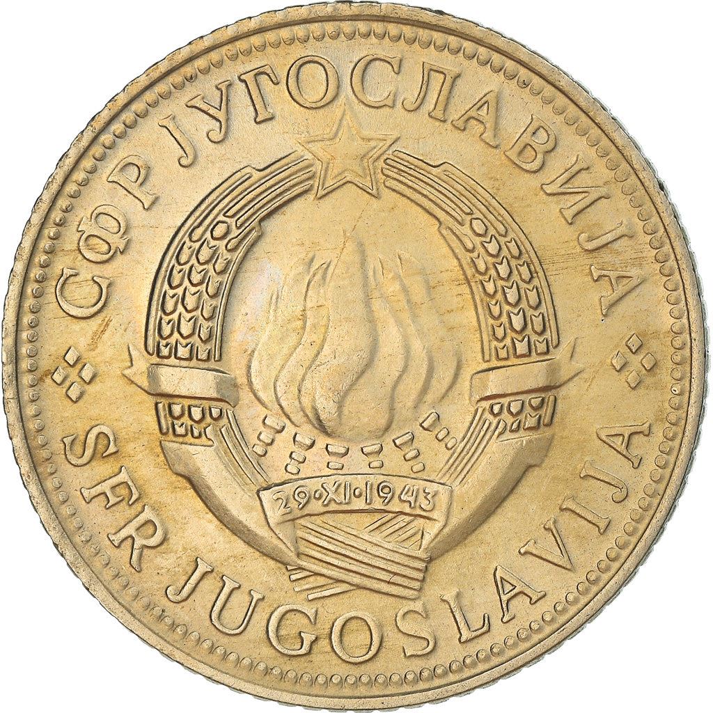 Yugoslavia Coin | 5 Dinara | Flame | Stars | KM58 | 1971 - 1981